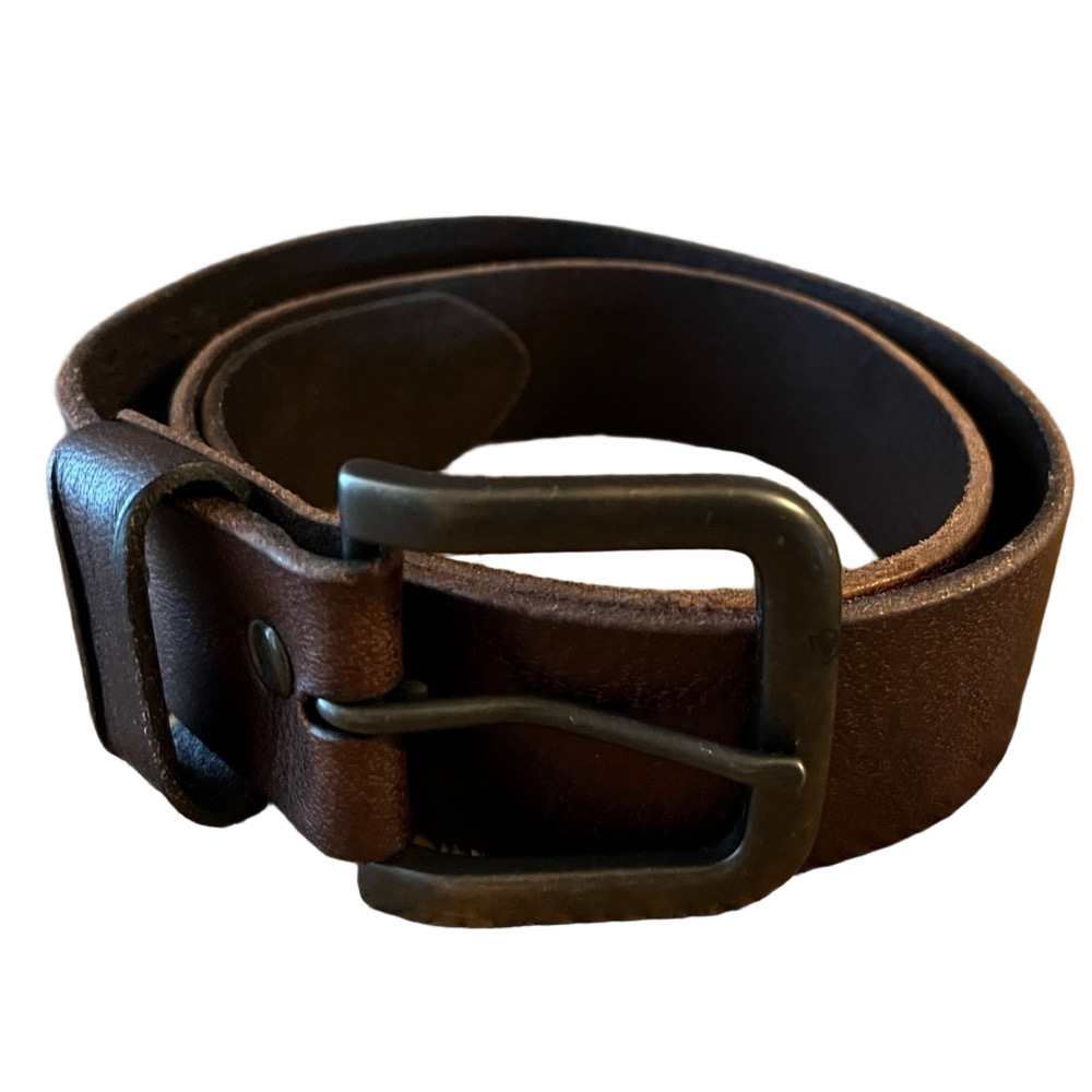 Aeropostale Leather Belt Brown Genuine Leather Pin Buckle Size S unisex